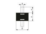 50X35MM M10 A TIP LASTIK TAKOZ WasherSUZ - Image 2