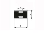 50X35MM M10 C TIP LASTIK TAKOZ WasherLU - Image 2