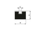 50X35MM M10 E TIP LASTIK TAKOZ WasherLU - Image 2