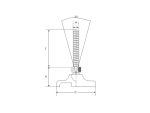 Steel Tabanli Boltli Universal Jointli Krom Ayak D120 16x200 - Image 2