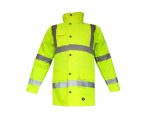 JUNIOR JN1011/P Waterproof Polarli Fosforlu Oxford Parka Yellow XXL beden
