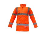 JUNIOR JN1012/P Waterproof Polarli Fosforlu Oxford Parka Orange XXL beden