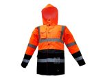JUNIOR JN1014 Waterproof Fosforlu Oxford Parka Orange Lacivert L beden