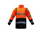 JUNIOR JN1014 Waterproof Fosforlu Oxford Parka Orange Lacivert XL beden - Image 2