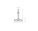 KaBitk Tabanli Boyali Fixed Makine Ayak M20x150mm Cap 100 - Image 2