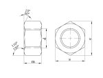 M20 Stainless Steel Altikose Nut DIN 934 - Image 2