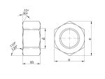 M22 Altikose Nut DIN 934 - Image 2