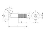 M4x20 Havsa Bas Imbus Bolt DIN 7991 - Image 2